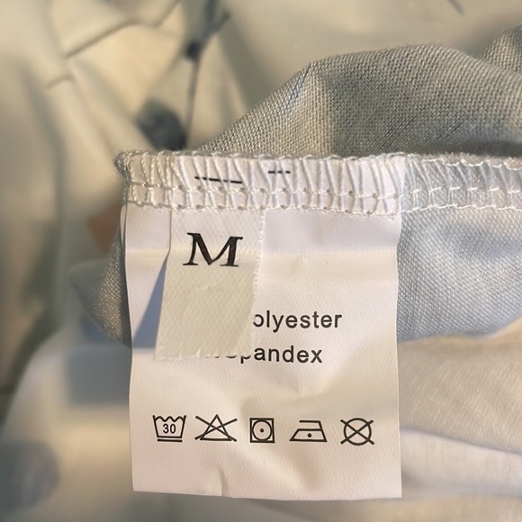 Unbranded Floral Print Crew Neck Casual Top, Women’s M, White Blue - Picture 6 of 7